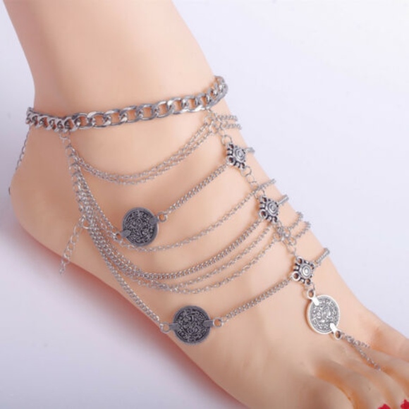 Silver Boho Anklet - Picture 6 of 6